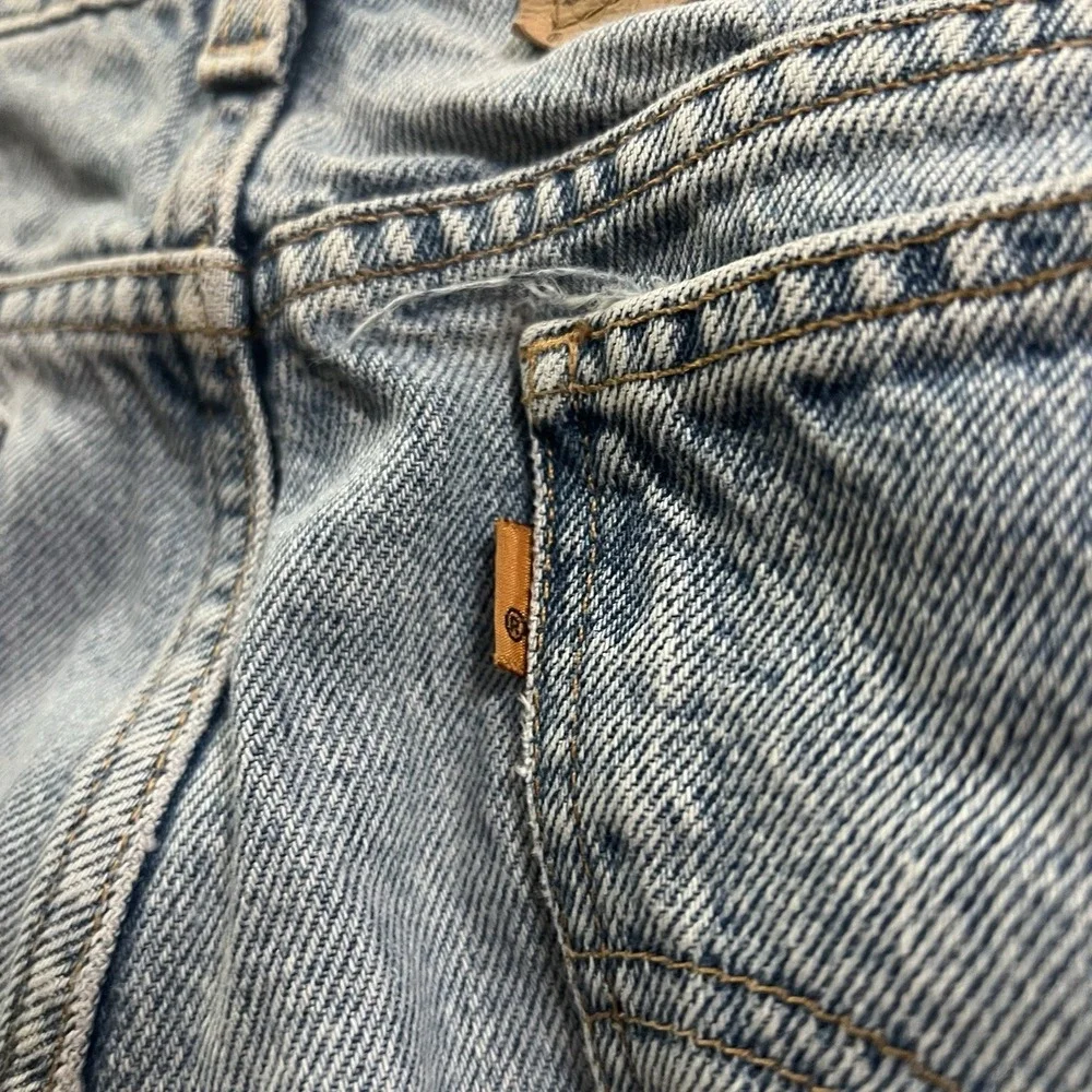 Vintage Levis 505 Jeans Men's 36x30 (Fits 35x29) Blue Orange Tab Light Wash 1995